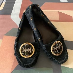 TORY BURCH black driving shoes